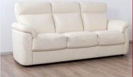 Модерен диван от естествена кожа в бяло